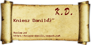 Kniesz Daniló névjegykártya